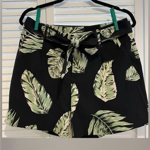 Ann Taylor | NWOT Beach Shorts | High Waist Tie Front Tropical Shorts | 4